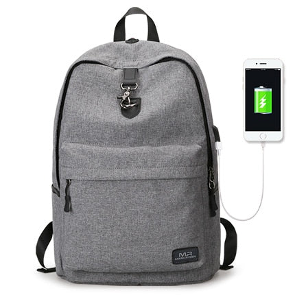 New USB Design Male Student Backpack