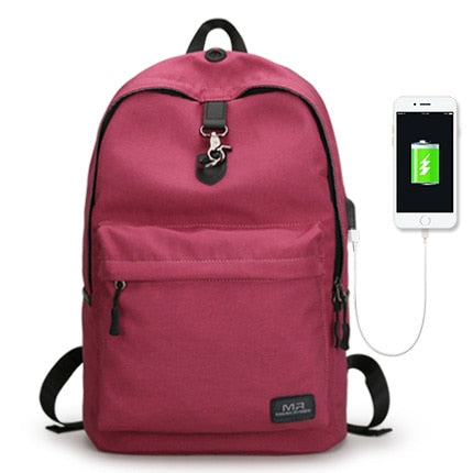 New USB Design Male Student Backpack