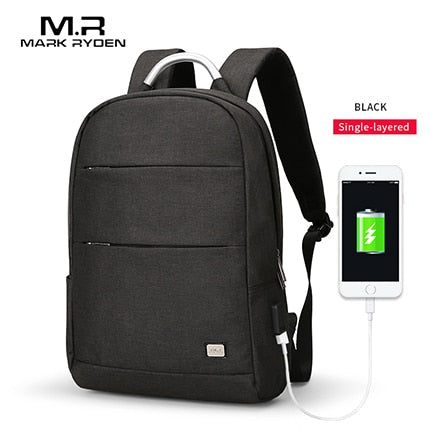 Usb Recharging Backpack Waterproof Fashion Portable Bag