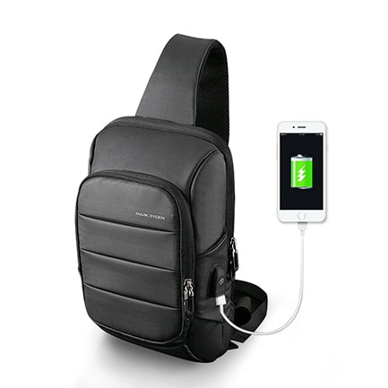 USB  Chest Pack Large Capacity Oxford Crossbody Bag