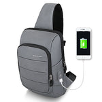 USB  Chest Pack Large Capacity Oxford Crossbody Bag