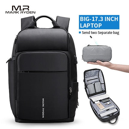 USB 17 Inch Laptop Bag Large Capacity Waterproof Travel Bag
