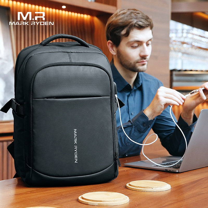 Waterproof 15.6inch Laptop Multi-layer Pockets Bag USB Charging