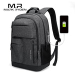 Multi-layer  15.6 inch Laptop USB Recharging Travel Male Bag
